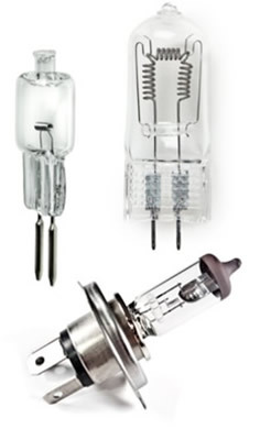 Some examples of halogen lamps