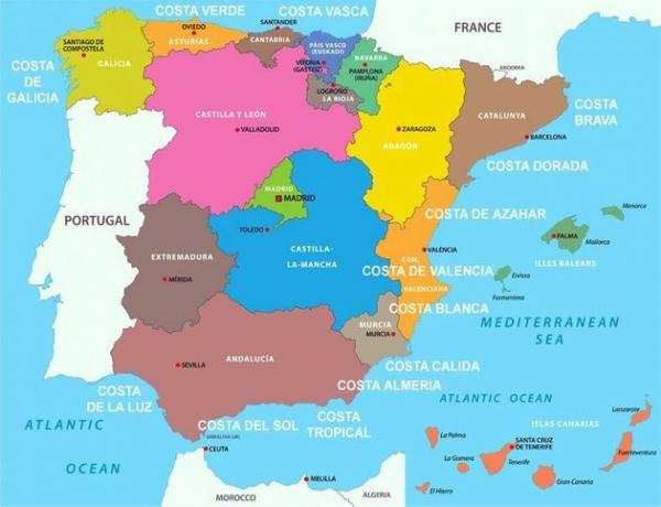 Ispanijos žemėlapis