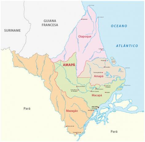 Pembagian Negara Bagian Amapá.