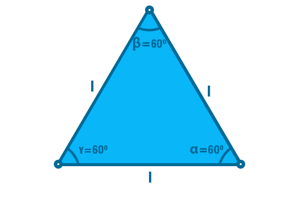 Углови једнакостраничног троугла