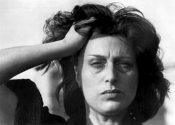 Anna Magnani, in the film “Rome, open city”, a film that started neorealism in Italian cinema.