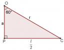 Metric relations in the inscribed equilateral triangle