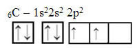 Representation of the carbon atomic orbital in the ground state