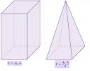 პირამიდის მოცულობა: ფორმულა, მაგალითები, სავარჯიშოები