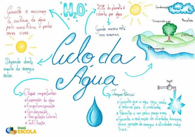 Kolobeh vody: čo to je, kroky, myšlienková mapa