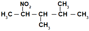 Structural formula of a branched nitro compound