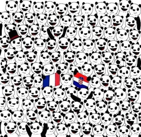 Can you find the soccer ball among the pandas in 10 seconds?