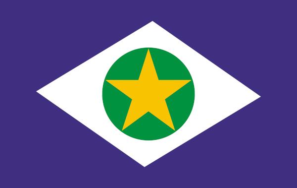 Bandiera del Mato Grosso, stato del Midwest.