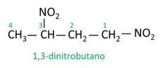 Structura chimică a 1,3-dinitrobutanului