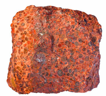 Natural bauxite ore