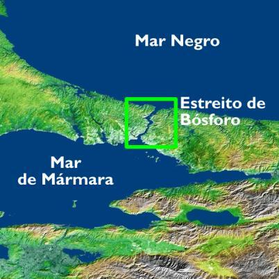 המיקום הגיאוגרפי של בוספורוס חושף את חשיבותו האסטרטגית.