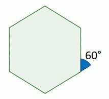 Outer angle of a hexagon