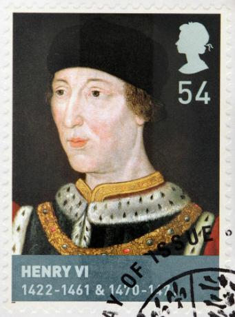 Henry VI was considered a weak and mad king, and conflicts with Richard of York started the War of the Roses.*