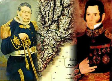 Davidas Canabarro ir Bento Gonçalvesas: du svarbūs Farrapos karo lyderiai.