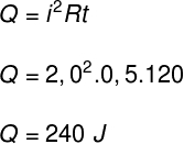  בחישוב לעיל היה צורך להפוך את מרווח הזמן, הנתון בדקות, לשניות. לפיכך, ניתן היה לחשב את כמות החום המפוזרת, השווה ל- 240 J.