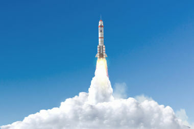 For at forlade Jorden har en raket brug for en hastighed på 40.000 km / t