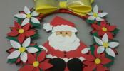 Christmas Wreath: Models in felt, EVA and recyclable material