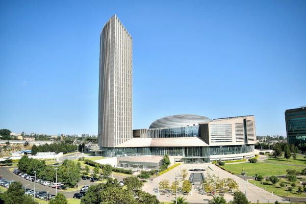 Hoofdkwartier van de Afrikaanse Unie in Addis Abeba, de hoofdstad van Ethiopië.