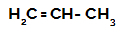 Structural formula of propylene
