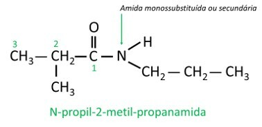 Az n-propil-2-metil-propánamid szerkezete