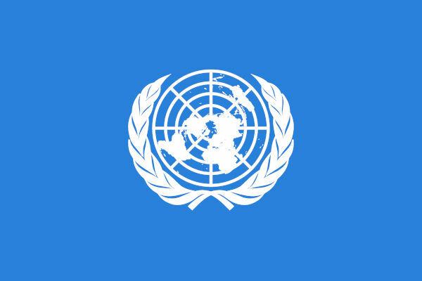 The UN emblem is an azimuth projection.