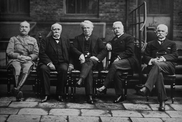 Representatives from the United Kingdom, France and Italy during the Paris Peace Conference.*