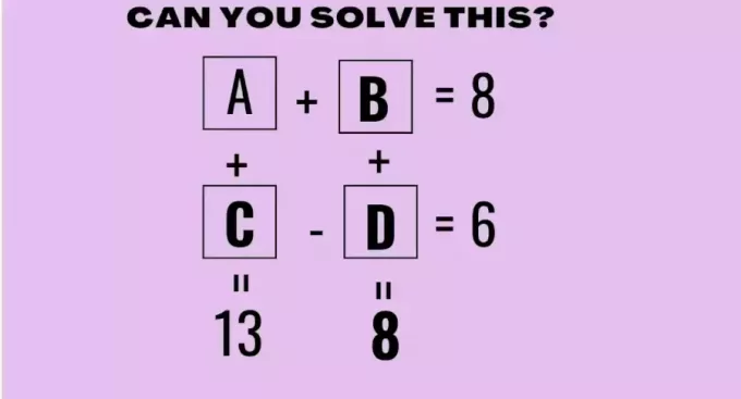 Математическая головоломка; Можете ли вы решить это?
