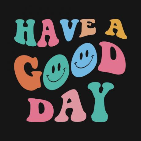 Ілюстрація з написом «have a good day» у питанні про дієслово «to have».