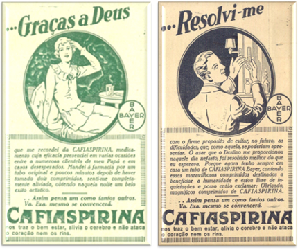 Reklamy spoločnosti CafiAspirina, spoločnosti Bayer