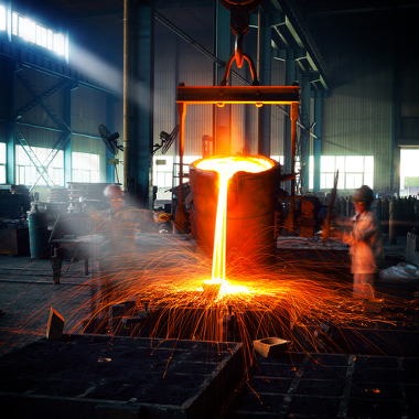 Iron and steel production in steelworks