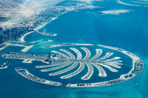 Palmeilanden Jumeirah in de stad Dubai