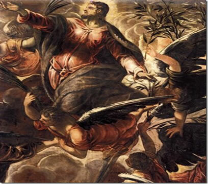 Intensiteten av lys og varme "The Ascension". Tintoretto (1515-1549) - Italia