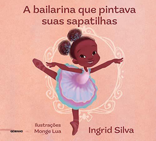Rosa bok, med en illustrasjon av en svart ballerina 