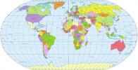 World map: continents, countries, seas, oceans
