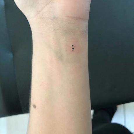 The meaning behind the semicolon tattoo