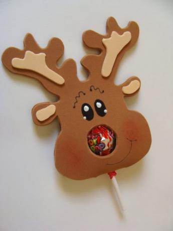 საშობაო რჩევა - EVA Reindeer ერთად Lollipop