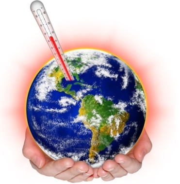 The increase in the greenhouse effect causes the increase in temperatures