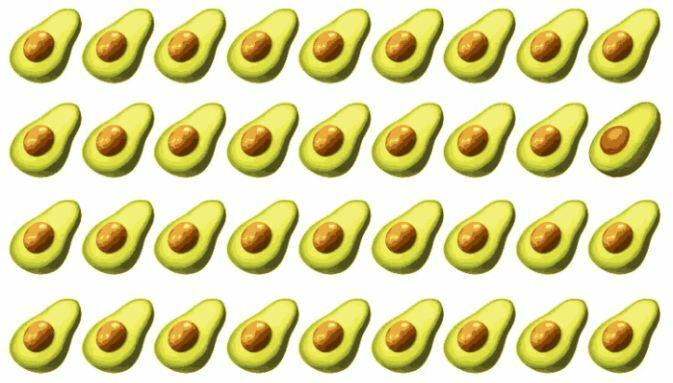 Trova il diverso avocado nell'immagine in soli 10 secondi