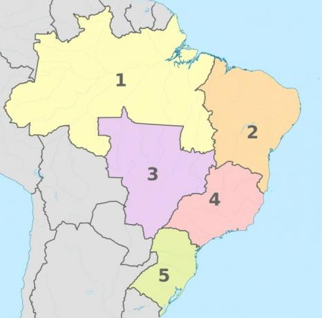 Прокомментированные упражнения по регионам Бразилии