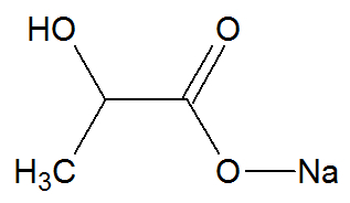Kjemisk struktur av kalsiumlaktat