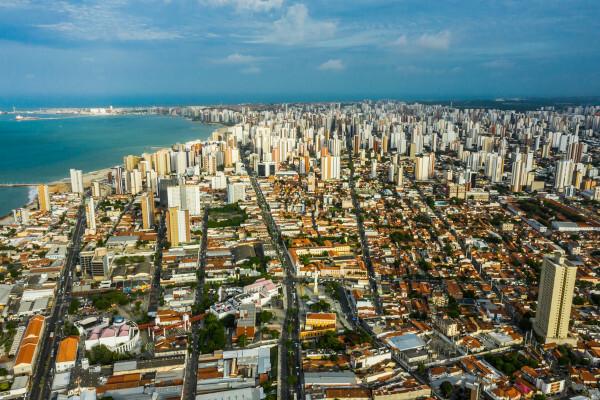 Aerial photo of the city of Fortaleza.