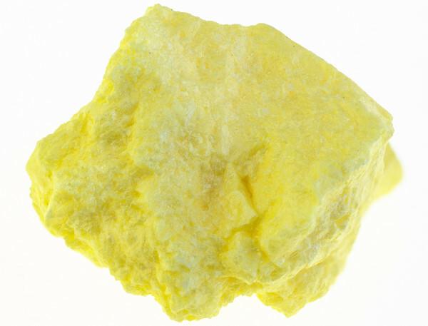 Sulfur sample, one of the chalcogens.