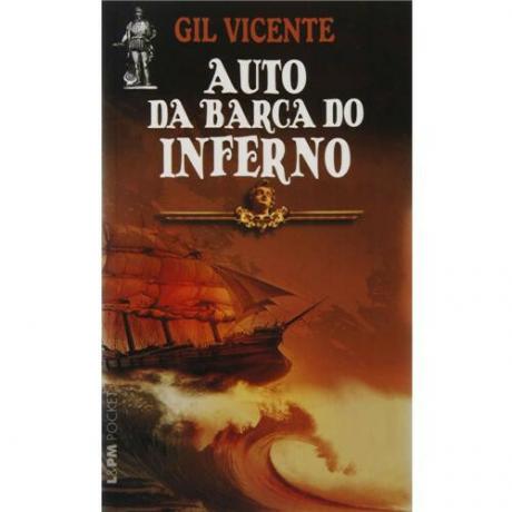 Cover of the book Auto da barca do inferno, by Gil Vicente, published by L&PM.[1]