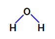 Structural formula of water