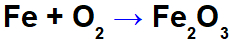 Iron oxidation equation.