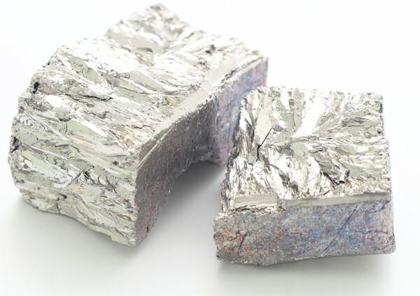 Sample of metallic bismuth.