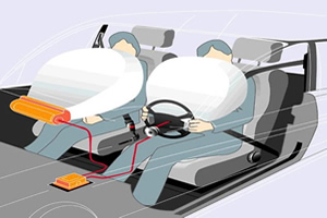 De reactie in de airbag produceert stikstofgas en alkalisch silicaat