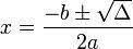 Bhaskara formula