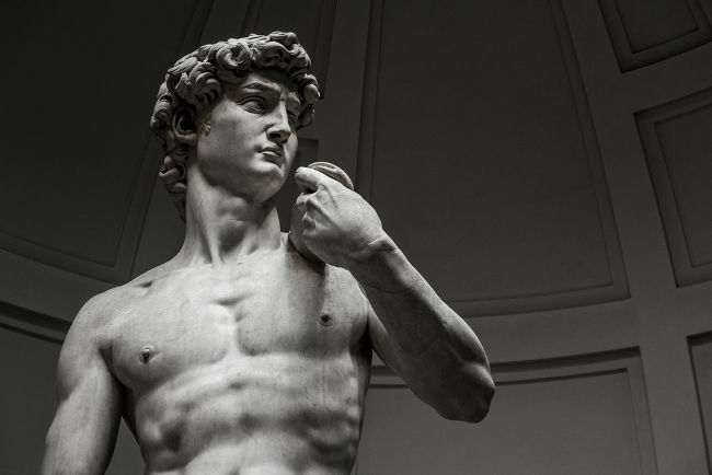 David is one of Michelangelo's most famous works.