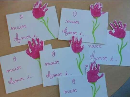 Anneler Günü Projesi - Küçük bir el ile kart